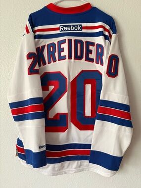 Reebok New York rangers Kreider jersey size large authentic hockey jersey